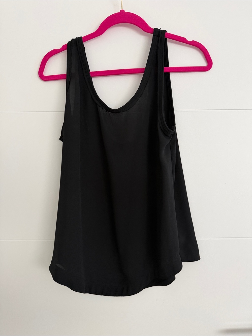Zara Black Flowing Scoop Neck Tank Top